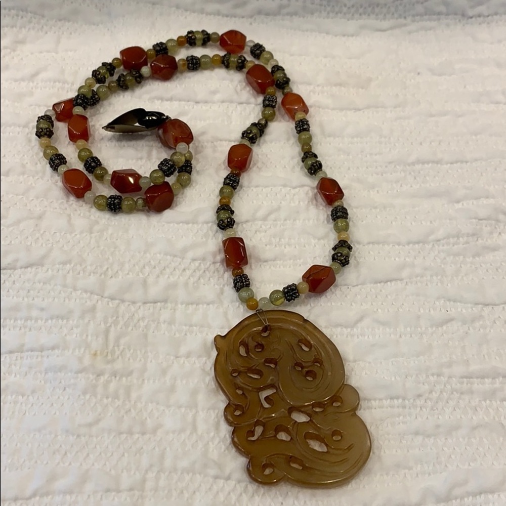 Natural stone necklace